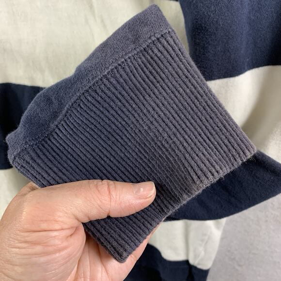 Abercrombie Fitch‎ Mens Muscle Stripped Knit Shirt Sz L Y2K Preppy Coastal Logo - Picture 5 of 14